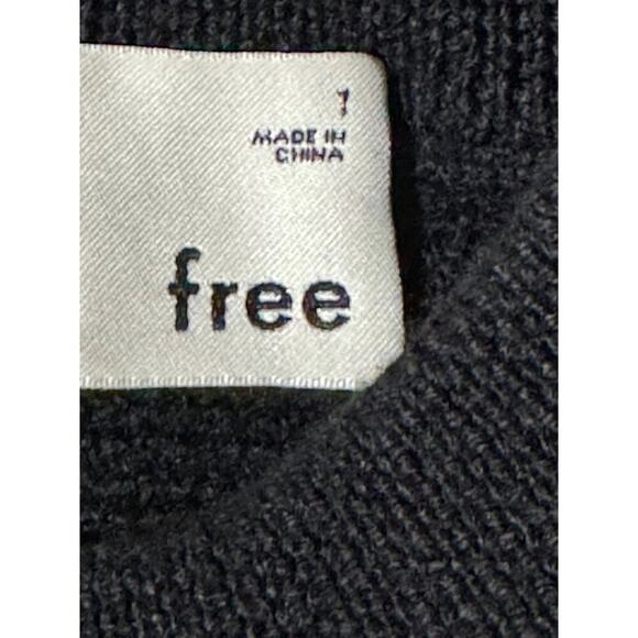 Aritzia Wilfred Lolan Sweater Small Merino Wool Cropped Knit Black - Picture 9 of 10